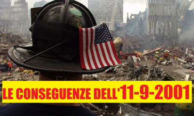 New York, NY, 25 settembre 2001 -- Un vigile del fuoco esamina il guscio rimanente e le tonnellate di detriti del World Trade Center